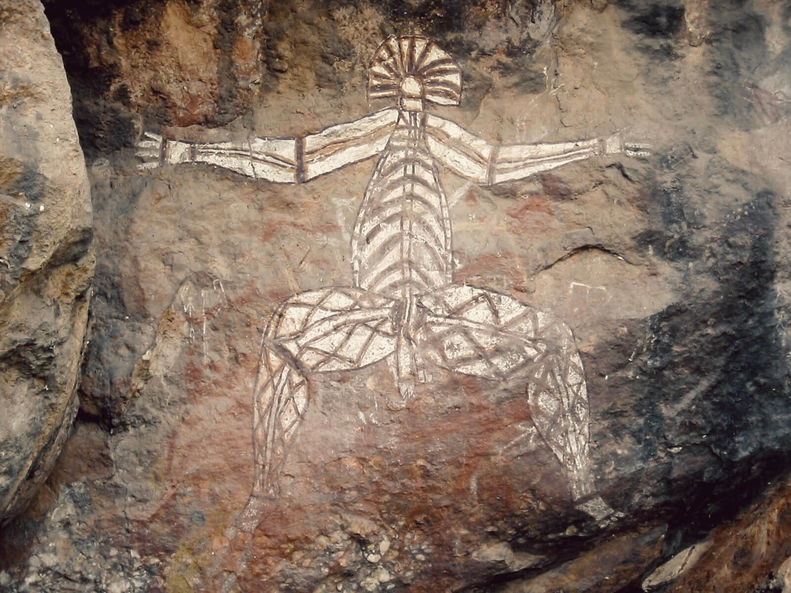 Aboriginal art at Anbangbang Rock Shelter, Kakadu National Park, Australia