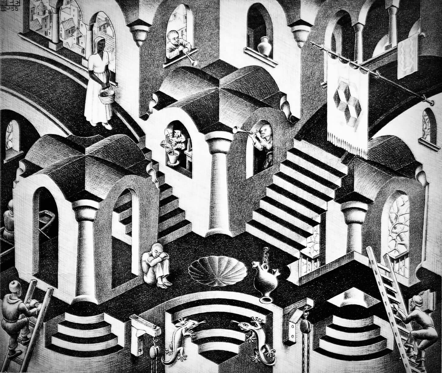 M. C. Escher, Convex and Concave